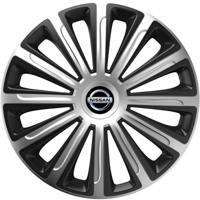 KRYTY KOLIES PRE NISSAN 15" TREND silver/black 4ks